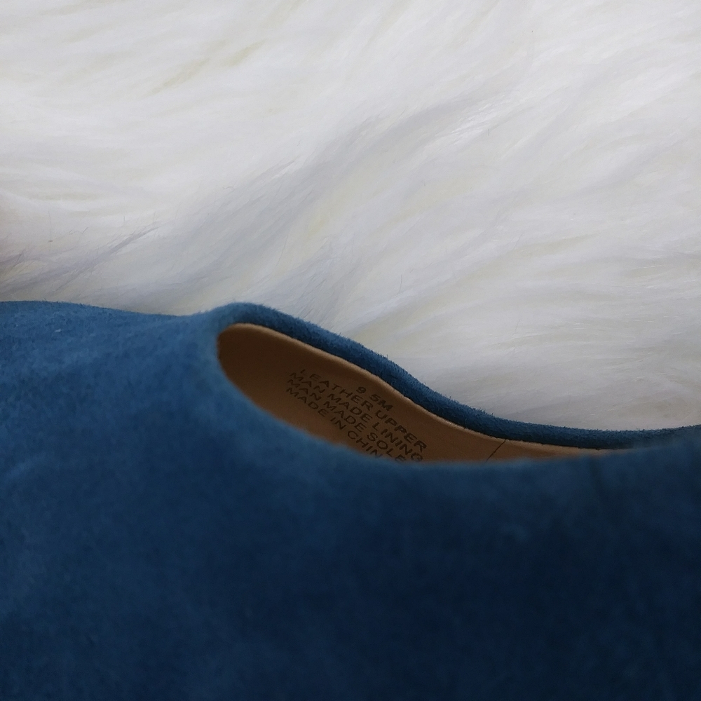 Gianni Bini blue suede leather platform heel shoes - Picture 8 of 8